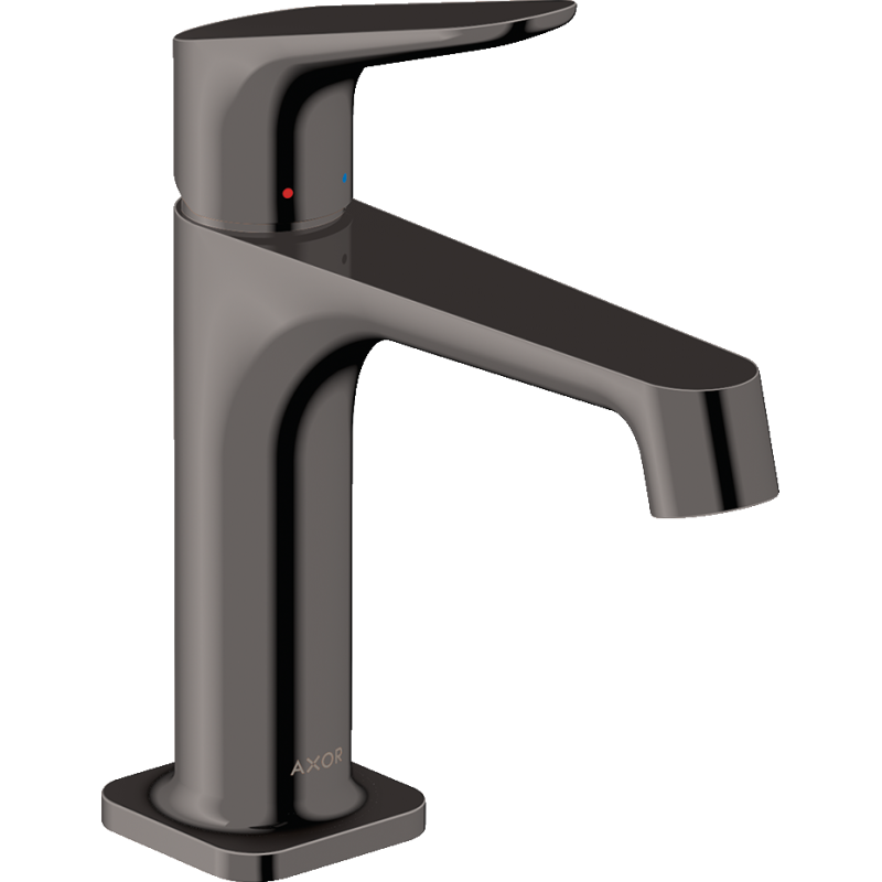 Jednouchwytowa bateria umywalkowa 100 z kompletem odpływowym z cięgłem Czarny Chrom Polerowany Citterio M AXOR 34010330