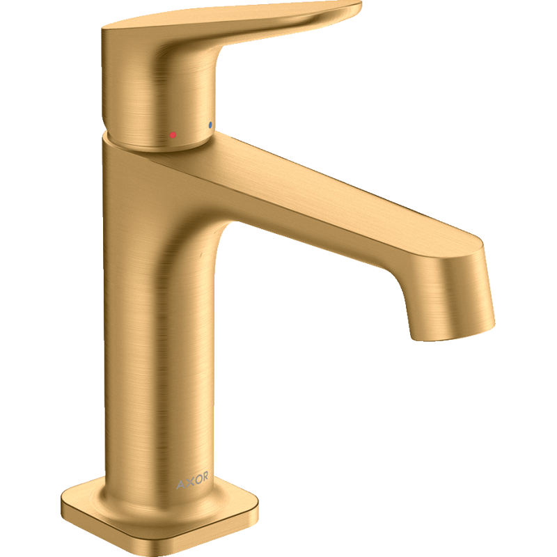 Jednouchwytowa bateria umywalkowa 100 z niezamykanym kompletem odpływowym Mosiądz Szczotkowany Citterio M AXOR 34017950