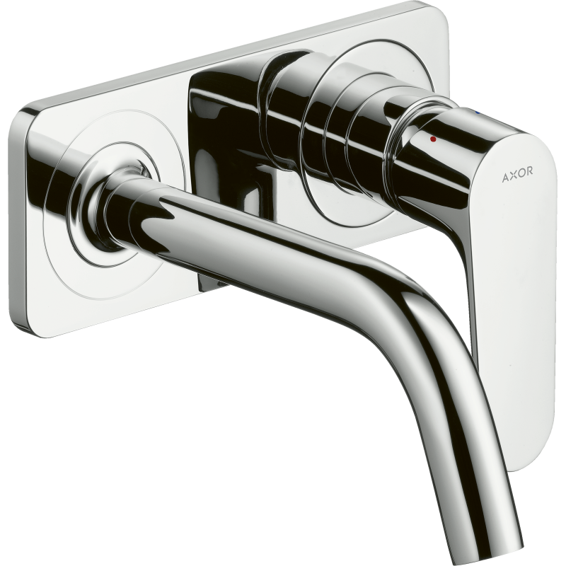 Jednouchwytowa bateria umywalkowa z wylewką 167 mm i płytką, ścienna, podtynkowa Chrom Citterio M AXOR 34112000