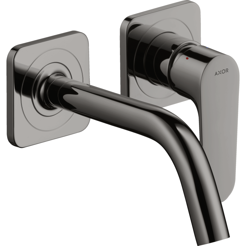 Bateria umywalkowa z wylewką 167 mm i rozetami, ścienna, podtynkowa Czarny Chrom Polerowany Citterio M AXOR 34113330