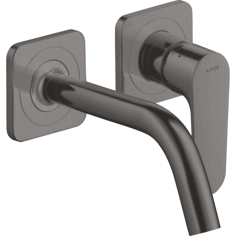 Bateria umywalkowa z wylewką 167 mm i rozetami, ścienna, podtynkowa Czarny Chrom Szczotkowany Citterio M AXOR 34113340