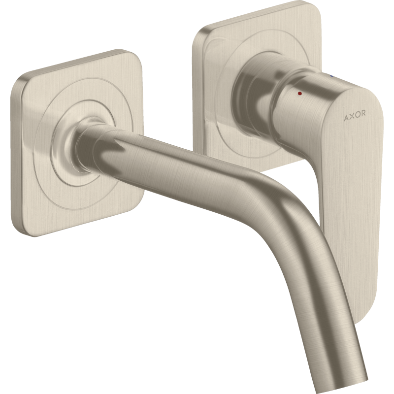 Jednouchwytowa bateria umywalkowa z wylewką 167 mm i rozetami, ścienna, podtynkowa Nikiel Szczotkowany Citterio M AXOR 34113820