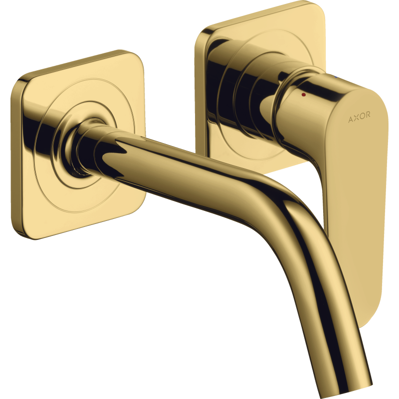 Bateria umywalkowa z wylewką 167 mm i rozetami, ścienna, podtynkowa Złoty Optyczny Polerowany Citterio M AXOR 34113990