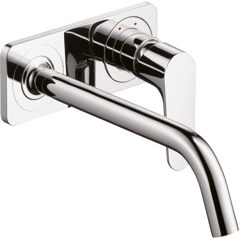 Jednouchwytowa bateria umywalkowa z wylewką 227 mm i płytką, ścienna, podtynkowa Chrom Citterio M AXOR 34115000