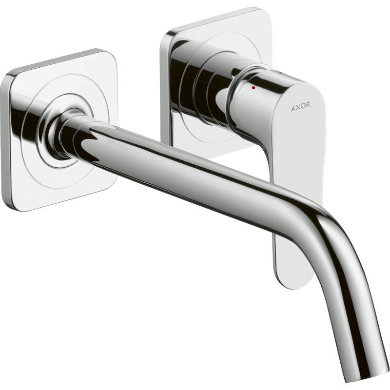 Jednouchwytowa bateria umywalkowa z wylewką 227 mm i rozetami, ścienna, podtynkowa Chrom Citterio M AXOR 34116000