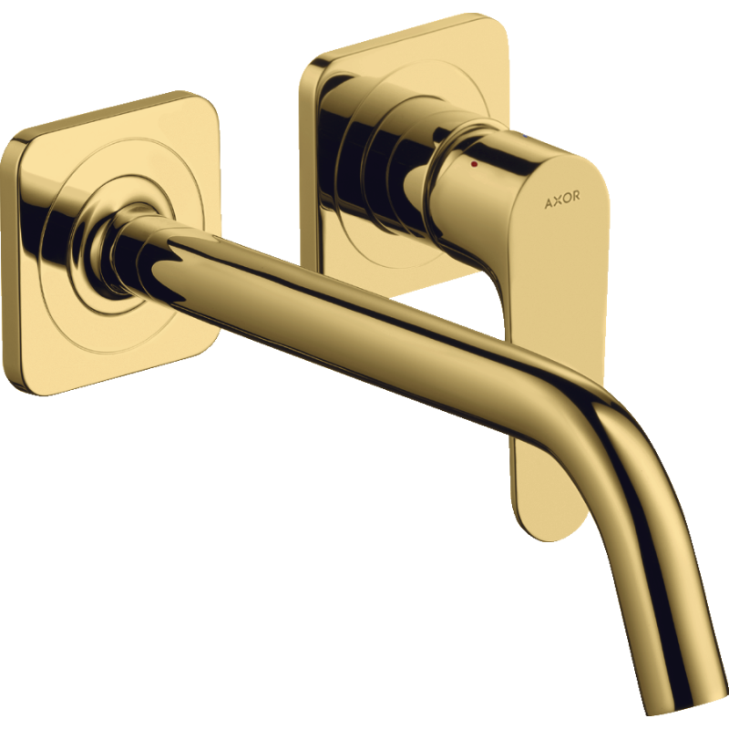 Bateria umywalkowa z wylewką 227 mm i rozetami, ścienna, podtynkowa Złoty Optyczny Polerowany Citterio M AXOR 34116990