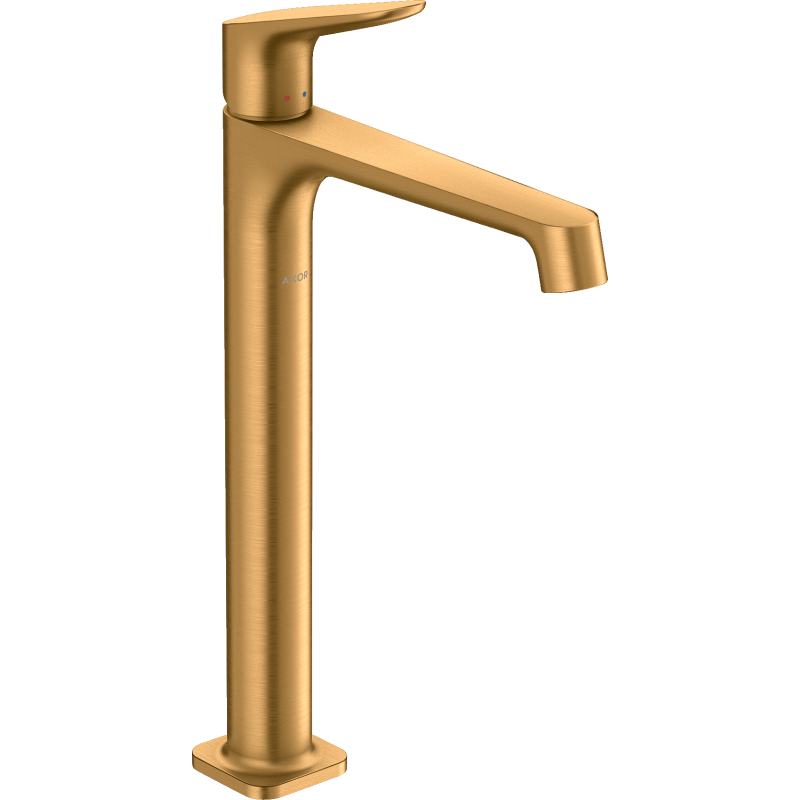 Bateria umyw. 250 do umywalek nablatowych z niezamykanym kpl odpływowym Złoty Optyczny Szczotkowany Citterio M AXOR 34127250