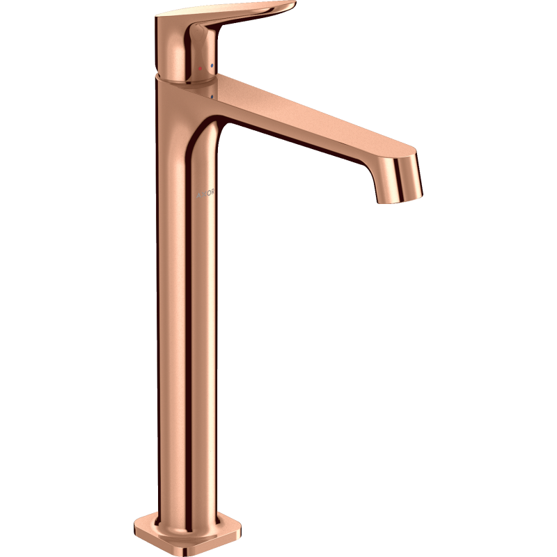 Bateria umywalkowa 250 do umywalek nablatowych z niezamykanym kpl odpływowym Czerwony Złoty Polerowany Citterio M AXOR 34127300