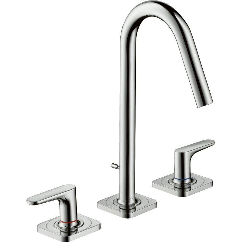 3-otworowa Bateria umyw. 160 z uchwytami jednoramiennymi, rozetami i kpl odpływowym z cięgłem Chrom Citterio M AXOR 34133000