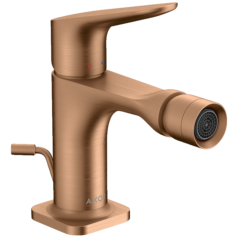 Jednouchwytowa bateria bidetowa z kompletem odpływowym z cięgłem Brąz Szczotkowany Citterio M AXOR 34210140