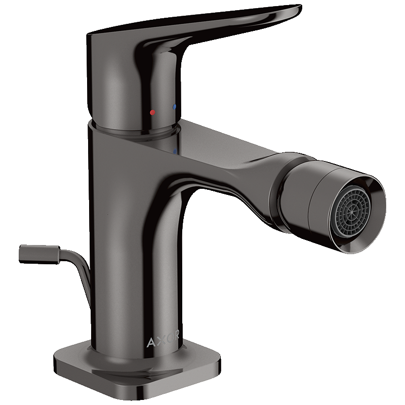 Jednouchwytowa bateria bidetowa z kompletem odpływowym z cięgłem Czarny Chrom Polerowany Citterio M AXOR 34210330