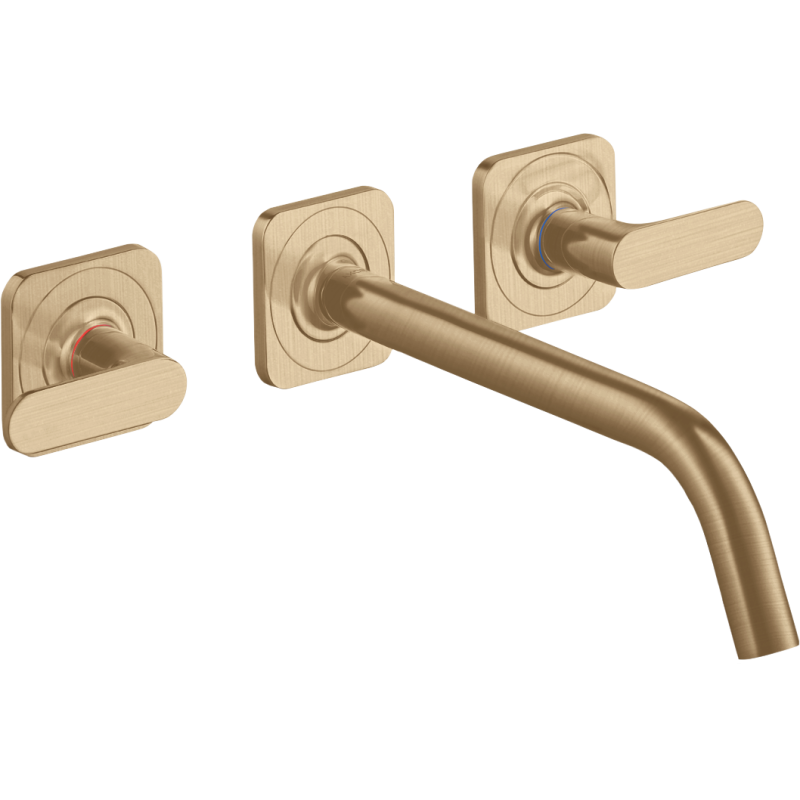 3-otw. Bateria umyw. z uchwytami jednoramiennymi, rozetami i wylewką 266 mm, podtynk. Brąz brushed Citterio M AXOR 34315140