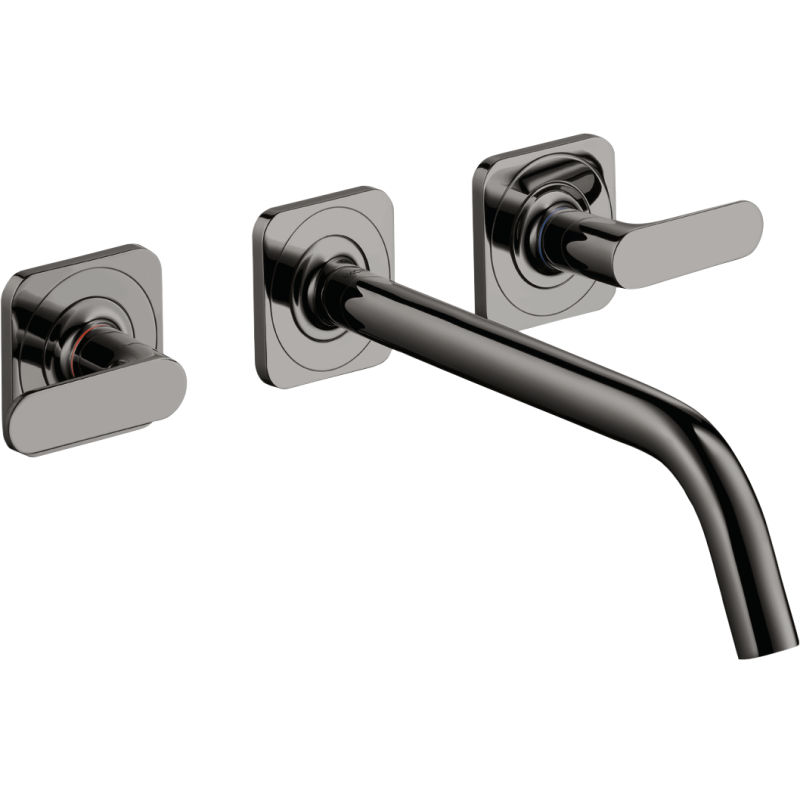 3-otw. Bateria umyw. z uchwytami, rozetami i wylewką 266 mm, podtynk. Czarny Chrom poler Citterio M AXOR 34315330