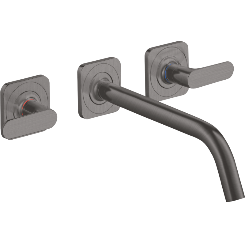 3-otw. Bateria umyw. z uchwytami, rozetami i wylewką 266 mm, podtynk. Czarny Chrom brushed Citterio M AXOR 34315340