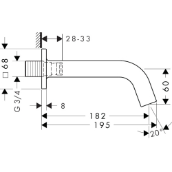 Wylewka wannowa Chrom Citterio M AXOR 34410000