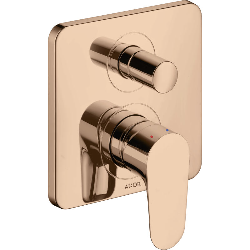 Jednouchwytowa bateria wannowa, podtynkowa Czerwony Złoty Polerowany Citterio M AXOR 34427300