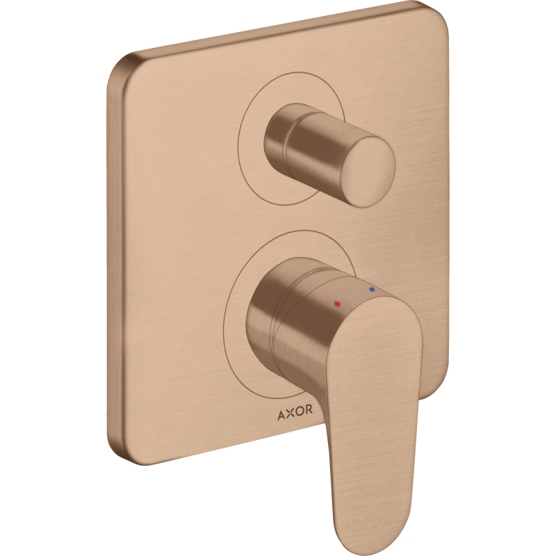 Jednouchwytowa bateria wannowa, podtynkowa Czerwony Złoty Szczotkowany Citterio M AXOR 34427310