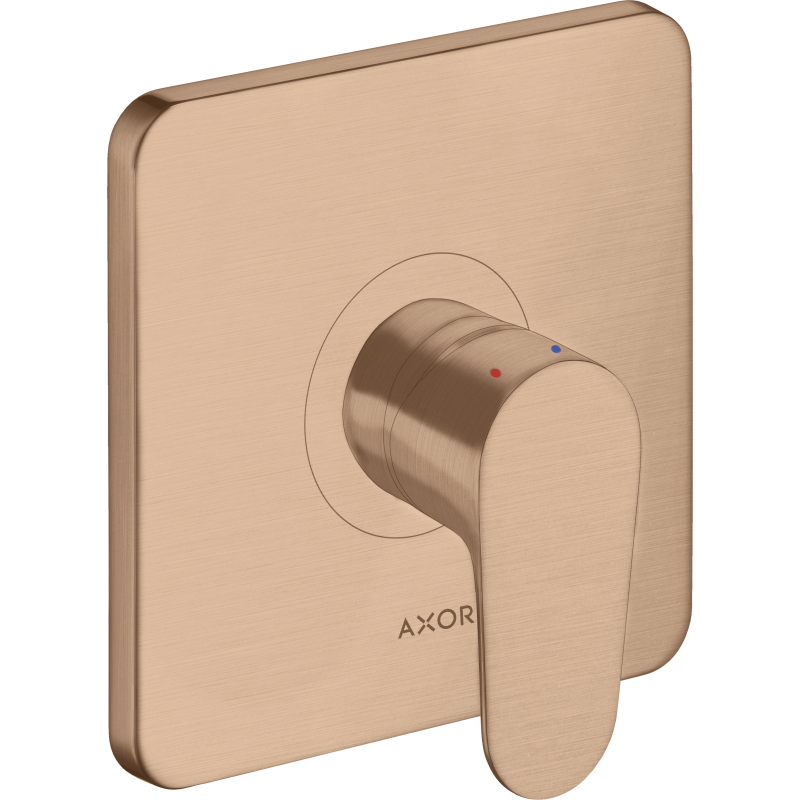 Jednouchwytowa bateria prysznicowa, podtynkowa Czerwony Złoty Szczotkowany Citterio M AXOR 34625310