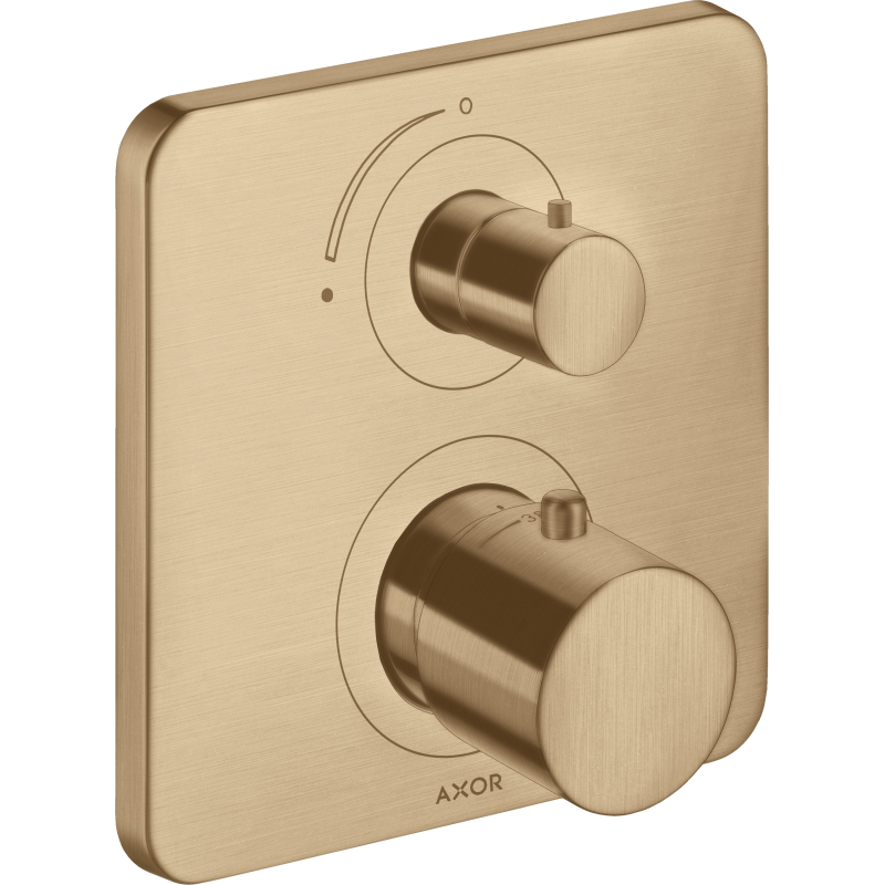 Bateria termostatyczna z zaworem odcinającym do 1 odbiornika, podtynkowa Brąz Szczotkowany Citterio M AXOR 34705140