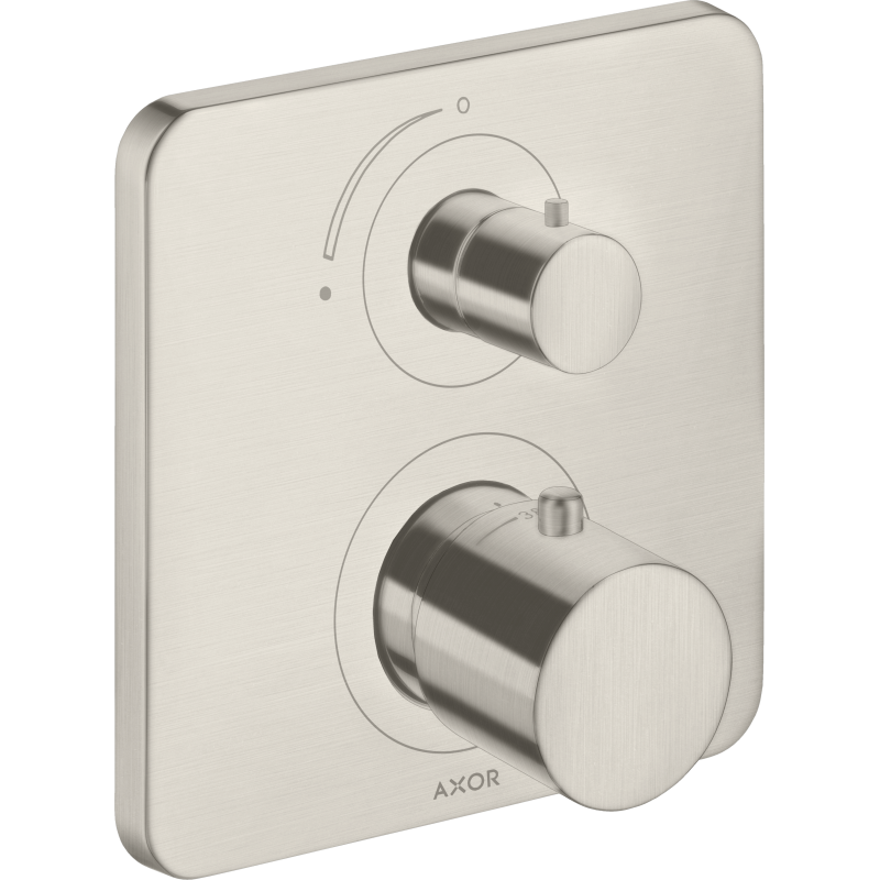 Bateria termostatyczna z zaworem odcinającym do 1 odbiornika, podtynkowa Stal Szlachetna Optyczna Citterio M AXOR 34705800