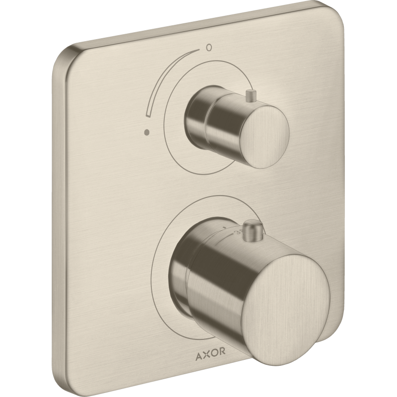 Bateria termostatyczna z zaworem odcinającym do 1 odbiornika, podtynkowa Nikiel Szczotkowany Citterio M AXOR 34705820