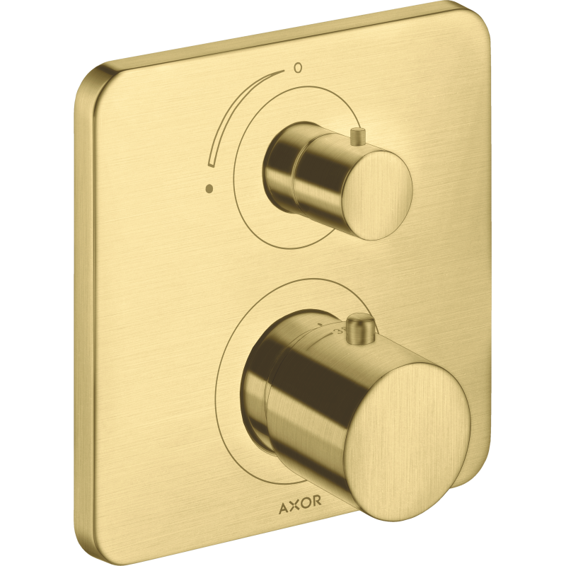 Bateria termostatyczna z zaworem odcinającym do 1 odbiornika, podtynkowa Mosiądz Szczotkowany Citterio M AXOR 34705950