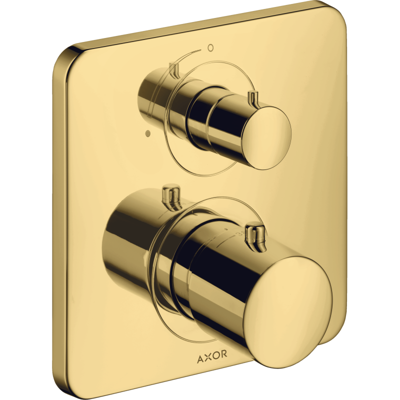 Bateria termostatyczna z zaworem odcinającym do 1 odbiornika, podtynkowa Złoty Optyczny Polerowany Citterio M AXOR 34705990