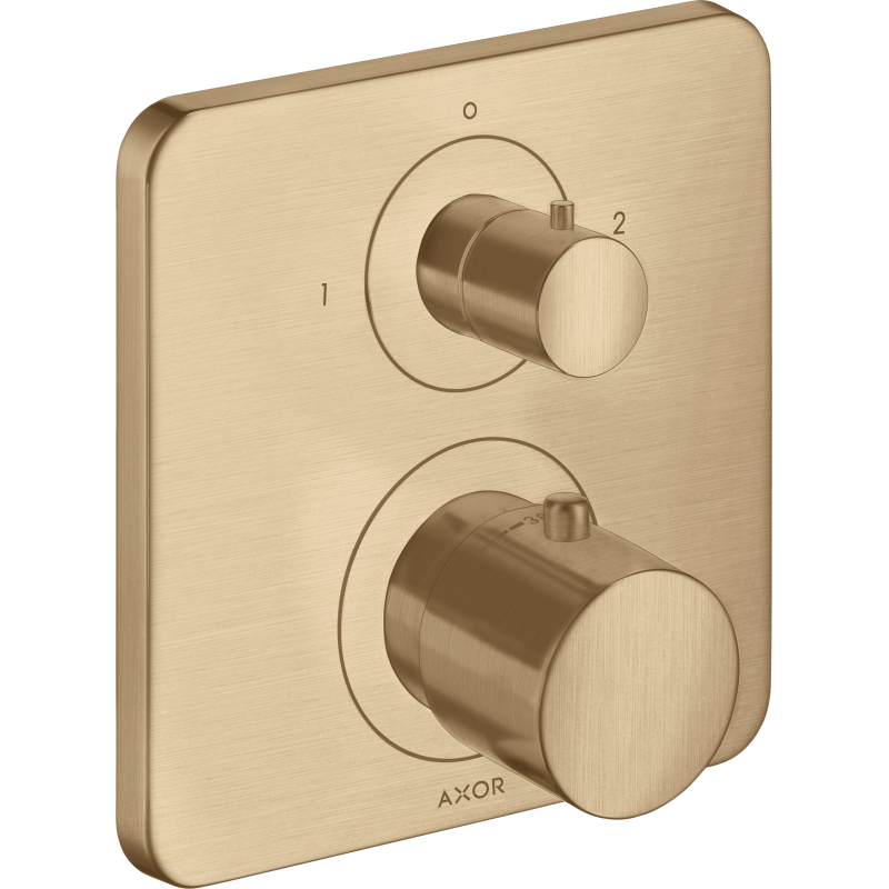 Bateria termo. z zaworem odcinająco-przełączającym do 2 odbiorników, podtynkowa Brąz Szczotkowany Citterio M AXOR 34725140