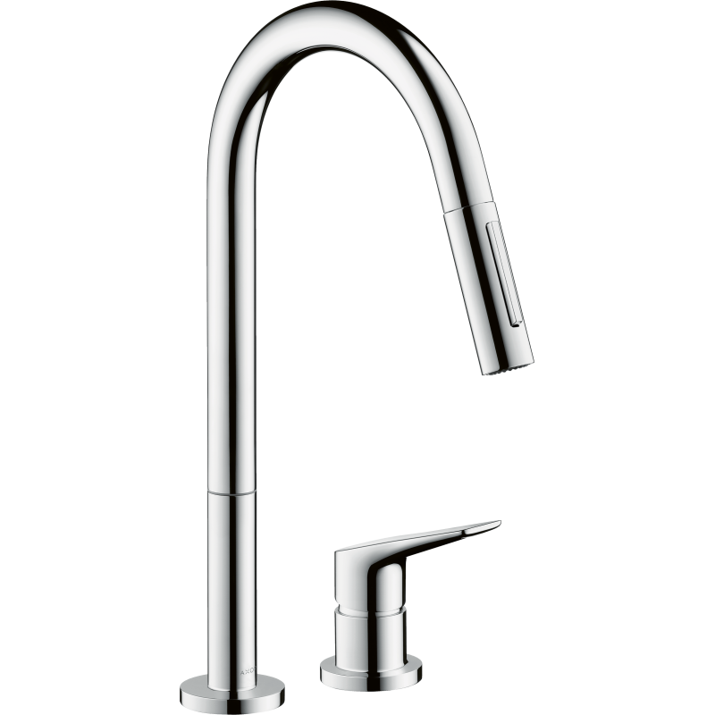 2-otworowa jednouchwytowa bateria kuchenna 220 z wyciąganą wylewką, 2jet Chrom Citterio M AXOR 34822000