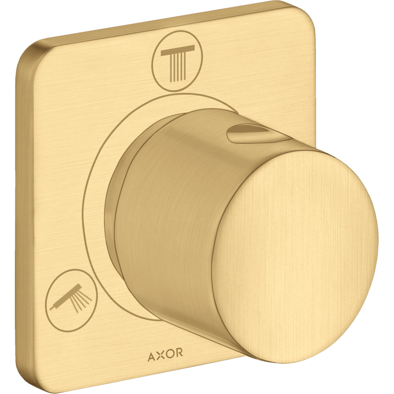 Zawór odcinająco-przełączający Trio/Quattro, podtynkowy Złoty Optyczny Szczotkowany Citterio M AXOR 34920250