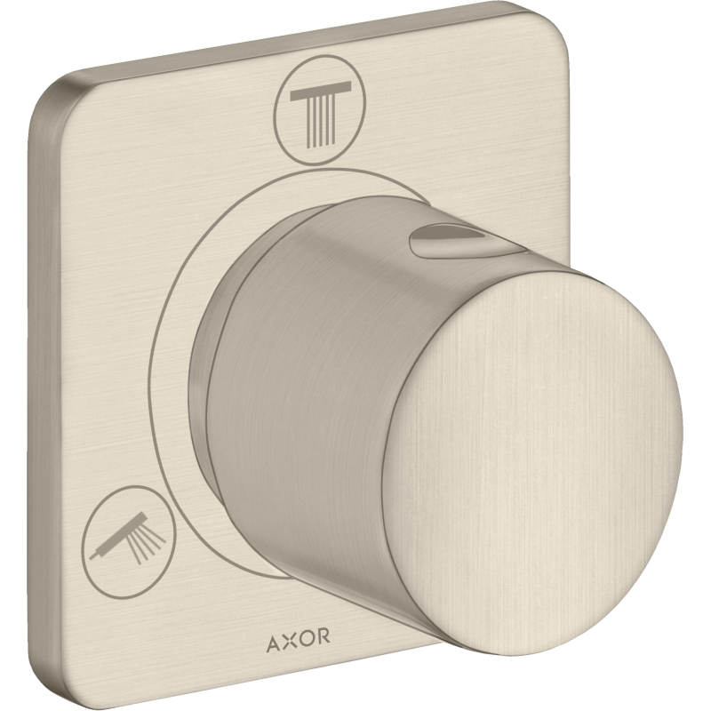 Zawór odcinająco-przełączający Trio/Quattro, podtynkowy Nikiel Szczotkowany Citterio M AXOR 34920820