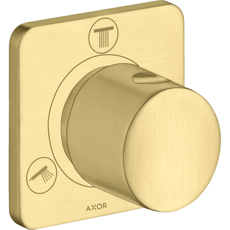 Zawór odcinająco-przełączający Trio/Quattro, podtynkowy Mosiądz Szczotkowany Citterio M AXOR 34920950