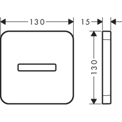 Rozeta, softsquare Chrom ShowerSolutions AXOR 35214000