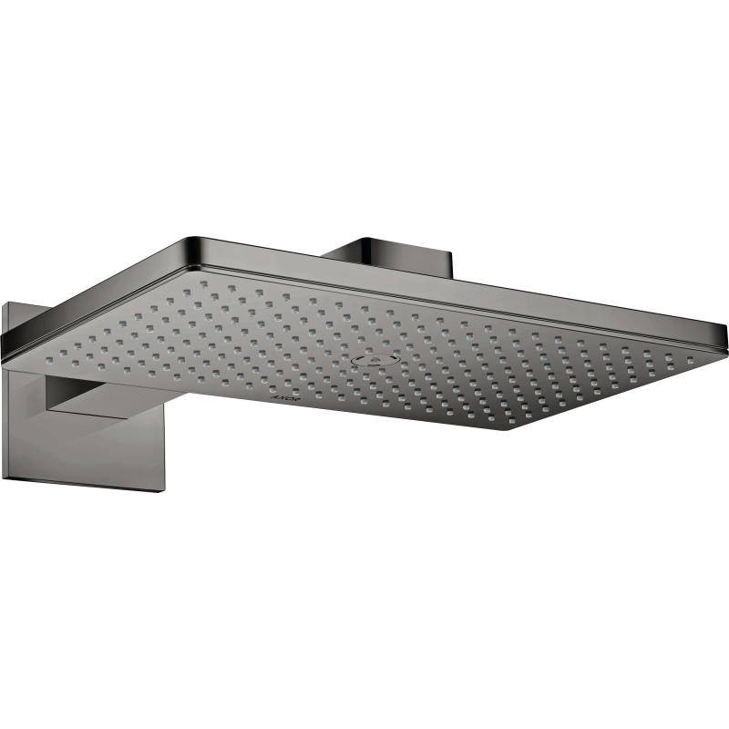 Głowica prysznicowa 460/300 1 jet z ramieniem, rozeta softsquare Czarny Chrom Polerowany ShowerSolutions AXOR 35278330