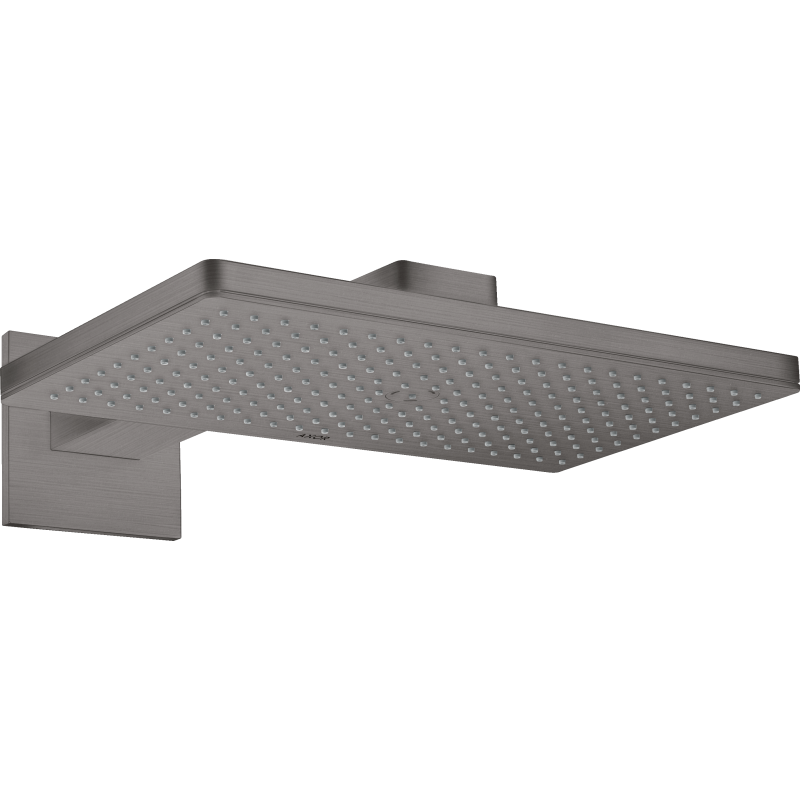 Głowica prysznicowa 460/300 1 jet z ramieniem, rozeta softsquare Czarny Chrom Szczotkowany ShowerSolutions AXOR 35278340