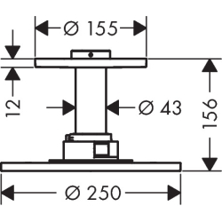 Głowica prysznicowa 250 1jet Mosiądz Szczotkowany ShowerSolutions AXOR 35286950