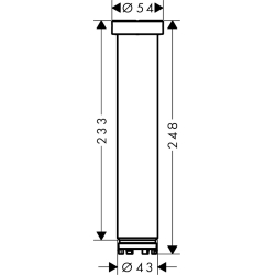 Zestaw przedłużający 230 mm do przyłącza sufitowego Stal Szlachetna Optyczna ShowerSolutions AXOR 35288800