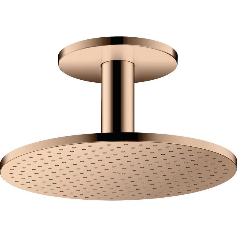 Głowica prysznicowa 300 1jet z przyłączem sufitowym Czerwony Złoty Polerowany ShowerSolutions AXOR 35301300