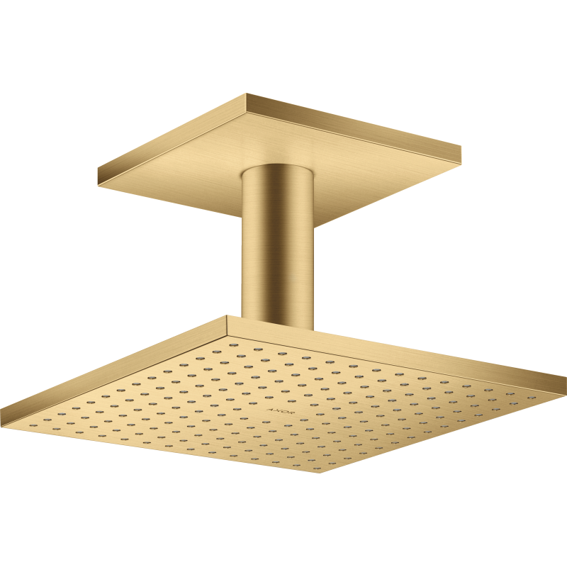 Głowica prysznicowa 250/250 1jet z przyłączem sufitowym Złoty Optyczny Szczotkowany ShowerSolutions AXOR 35308250