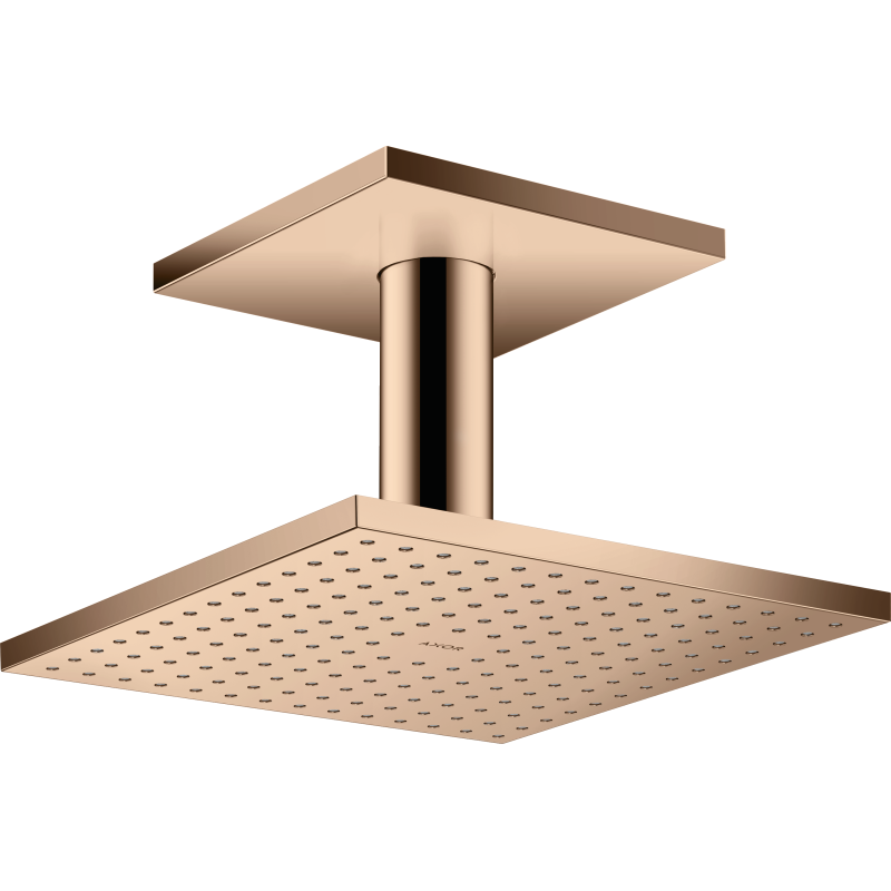 Głowica prysznicowa 250/250 1jet z przyłączem sufitowym Czerwony Złoty Polerowany ShowerSolutions AXOR 35308300