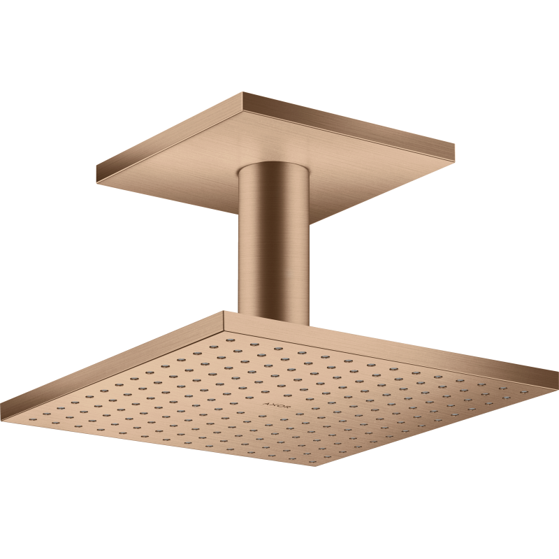 Głowica prysznicowa 250/250 1jet z przyłączem sufitowym Czerwony Złoty Szczotkowany ShowerSolutions AXOR 35308310