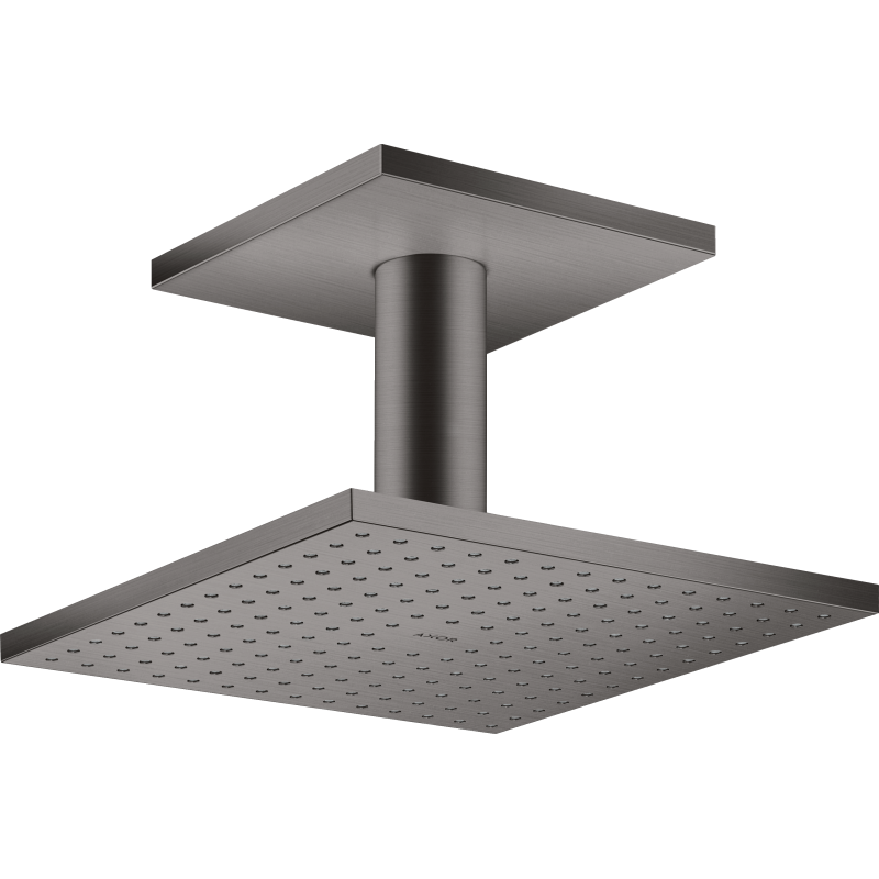 Głowica prysznicowa 250/250 2jet do montażu w suficie Czarny Chrom Szczotkowany ShowerSolutions AXOR 35312340