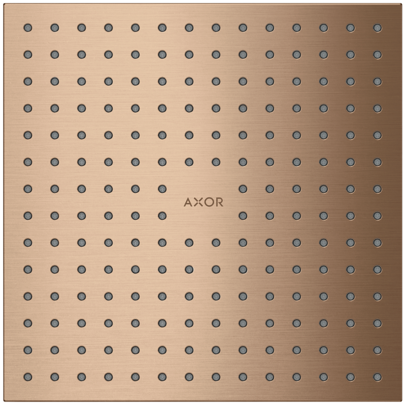 Głowica prysznicowa 250/250 2jet do montażu w suficie Czerwony Złoty Szczotkowany ShowerSolutions AXOR 35313310