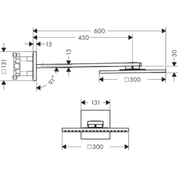 Głowica prysznicowa 300/300 2jet z ramieniem prysznicowym Chrom ShowerSolutions AXOR 35318000