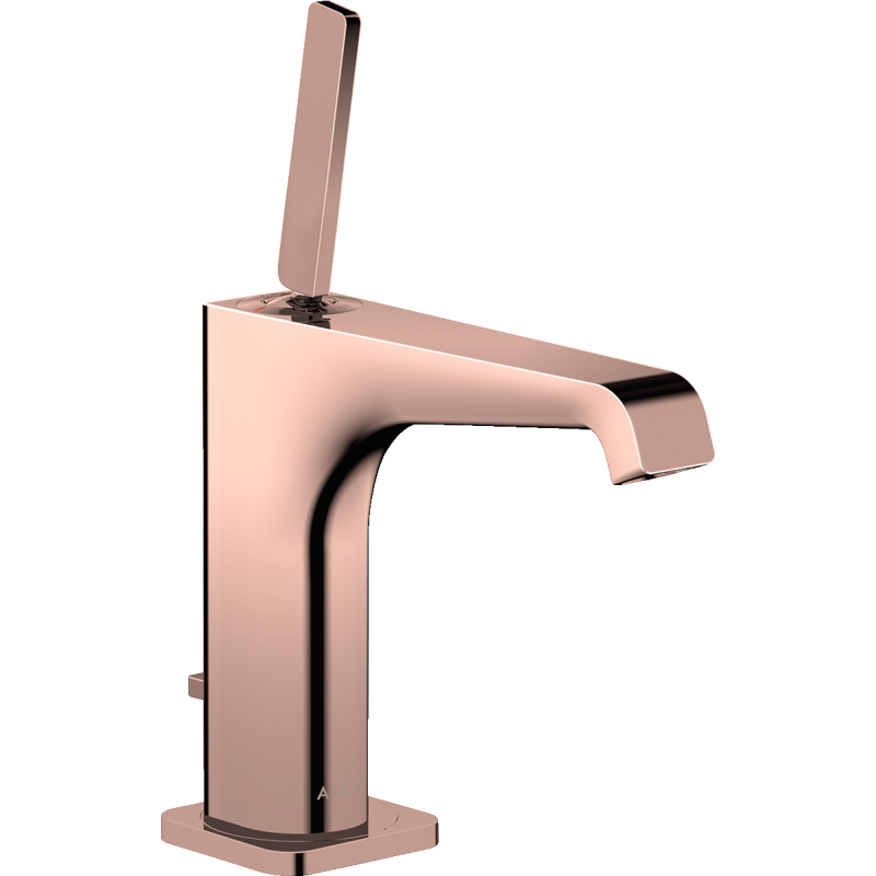 Bateria umywalkowa 130 z uchwytem Pin i kpl odpływowym z cięgłem Czerwony Złoty Polerowany Citterio E AXOR 36100300