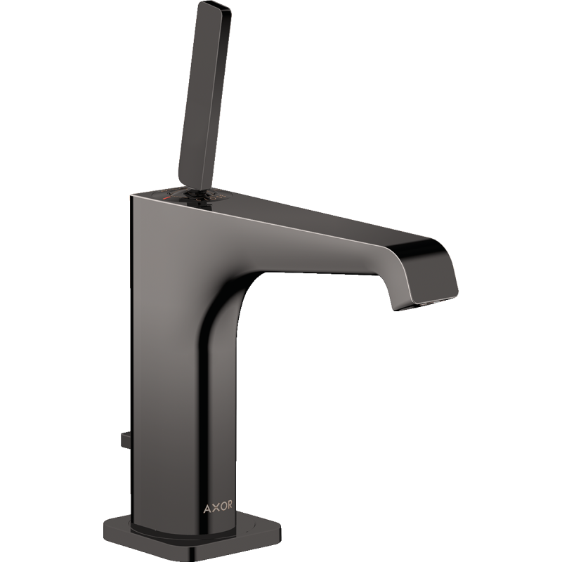 Jednouchwytowa bateria umywalkowa 130 z uchwytem Pin i kpl odpływowym z cięgłem Czarny Chrom Polerowany Citterio E AXOR 36100330