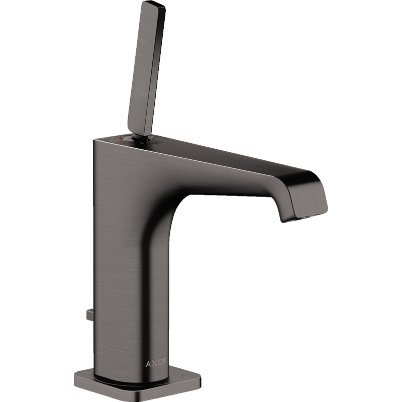 Bateria umywalkowa 130 z uchwytem Pin i kpl odpływowym z cięgłem Czarny Chrom Szczotkowany Citterio E AXOR 36100340