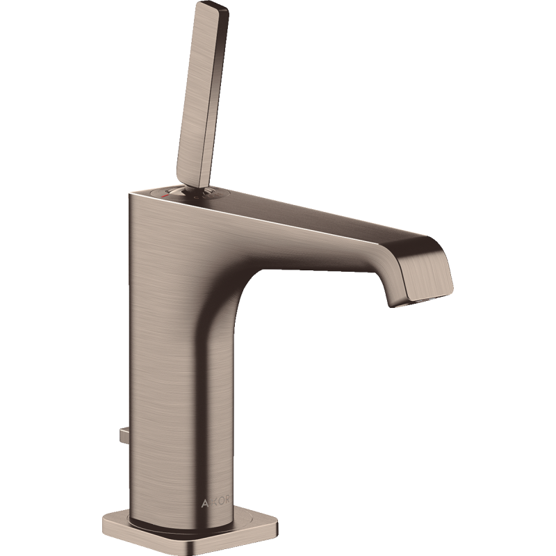 Jednouchwytowa bateria umywalkowa 130 z uchwytem Pin i kpl odpływowym z cięgłem Nikiel Szczotkowany Citterio E AXOR 36100820