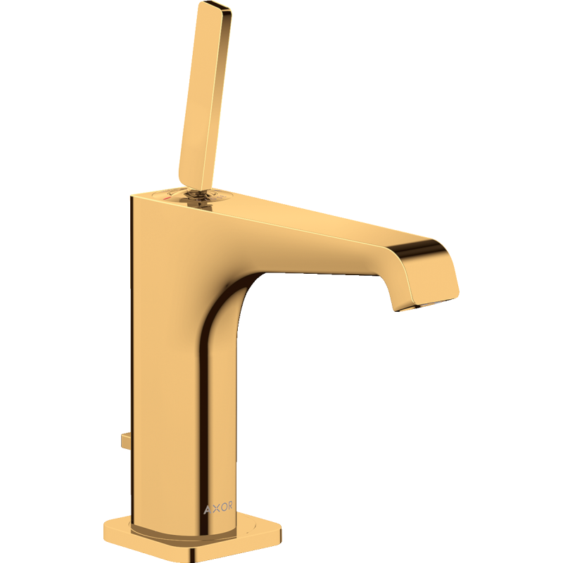 Bateria umywalkowa 130 z uchwytem Pin i kpl odpływowym z cięgłem Złoty Optyczny Polerowany Citterio E AXOR 36100990