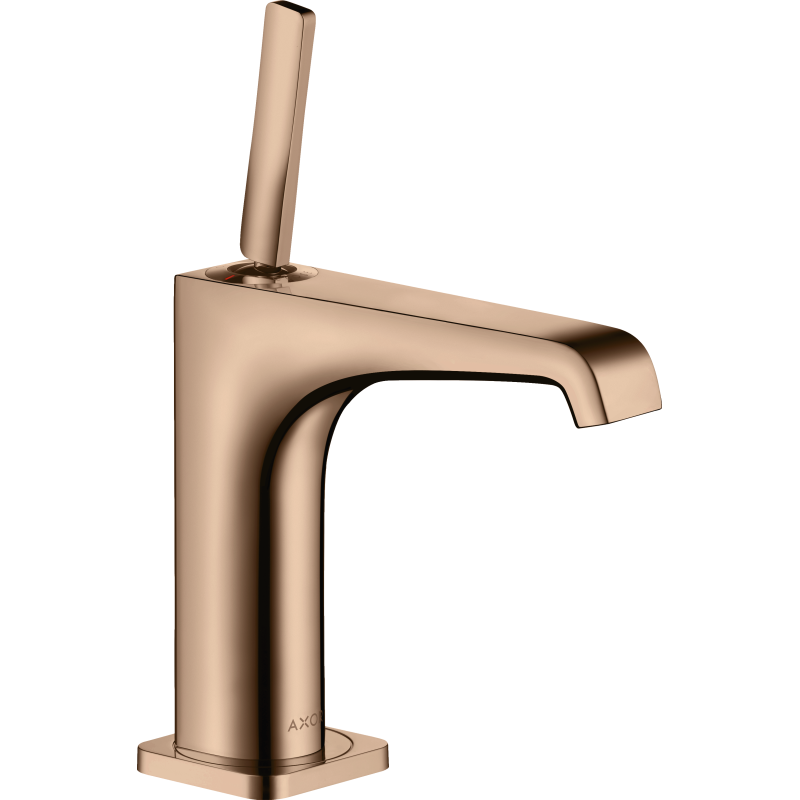 Bateria umywalkowa 130 z uchwytem Pin i niezamykanym kpl odpływowym Czerwony Złoty Polerowany Citterio E AXOR 36101300